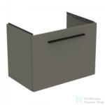 Ideal Standard I. Life S 60x37, 5 cm-es 1 fiókos fali szekrény mosdó és fogantyú nélkül, Quartz grey matt T5292NG (T5292NG)