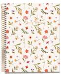 Miquelrius spirálfüzet, A5, 120 lap, négyzethálós, színregiszteres, keményfedeles SpringFlowers (MR46938)