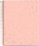 Miquelrius spirálfüzet, A5, 120 lap, négyzethálós, színregiszteres, keményfedeles, Rose (MR47718)