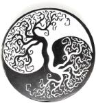 R. M. ékszer Szelenit korong yin yang fa fekete 12-15cm (109657)