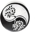 R. M. ékszer Szelenit korong yin yang életfa fekete 9-10cm (109713)