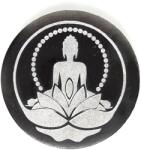 R. M. ékszer Ásványok Szelenit korong Buddha fekete 10cm (109564)