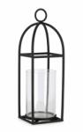 Bizzotto Set 2 suporturi lumanari metal negru Siwan 15x15x48 cm (0140390)