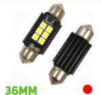  Szofita led 36mm Canbus hűtőbordás 2db piros (2086)