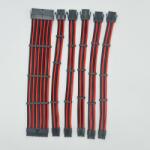 SAMA Set Prelungire Cabluri Sursa Pc SAMA Modding Rosu-Negru (SPCSM-RN)