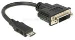 Delock HDMI mini-C dugó - DVI 24+5 pol. aljzat átalakító, 20 cm kábel (DL65564) (DL65564)