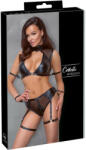Cottelli Collection Bondage - Melltartó szett hálós betéttel (fekete) (22512131051) - szexshop