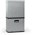 Klarstein Touchless, szenzoros szemétkosár, 56 l, rozsdamentes acélból, 3 kosár, Soft-Close záródás, elemmel működő, LED kijelző, időzítő (KG30-56l-ss) (KG30-56l-ss)