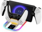 IPEGA P5P11 töltőállomás RGB-vel 2in1 Playstation Portal Remote Player és PS5 vezérlő számára, fehér (57983119470)