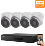 Hikvision 4 dome biztonsági kamerás IP kamera rendszer 2MP Full HD