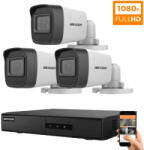 Hikvision 3 biztonsági kamerás IP kamera rendszer 2MP Full HD