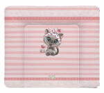  Babastar puha pelenkázó lap 85*75 cm - Rózsaszín cica pillangóval - babastar