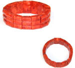  Bratara Coral Rosu Natural - Diametru 54 mm - Dreptunghi - 12x19 mm - 1 Buc
