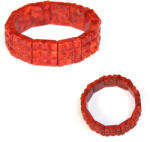  Bratara Coral Rosu Natural - Diametru 54 mm - Patrat - 18x18 mm - 1 Buc