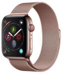 Apple Watch 1-6, SE (42 / 44 mm), fém pótszíj, milánói stílus, mágnes zárral, Devia Elegant, vörösarany - mall