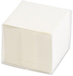 Bluering Kockatömb 8x8x6, 5cm, ragasztás nélküli, transzparens tartóban 80% fehérség Bluering® fehér (894450) - irodaitermekek