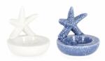 Bizzotto Set 24 suporturi lumanari portelan Stea de Mare 8.1x7.4x7.9 cm (0141329)
