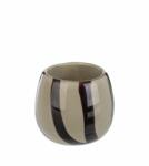 Bizzotto Set 6 suporturi lumanari sticla maro Cetus 9x8 cm (0201082)