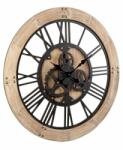 Bizzotto Ceas perete lemn metal otel maro Ticking Ø80x5h (0181898)