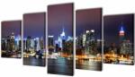VidaXL Set tablouri pânză imprimate color, panoramă New York 100 x 50 cm (241550)