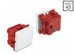 Delock Easy 45 egyes kapcsoló kétpóluső egyirányú 45 x 45 mm, fehér (DL81360) (DL81360)