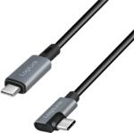 LogiLink CU0184 USB 2.0 Type-C kábel, C/M 90 fok - USB-C/M, E-jel, PD, fekete, 3 m (CU0184)