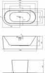 Besco Avita A-Line cadă de colț 159x75 cm dreptunghiulară alb #WAA-160APBS (#WAA160APBS)