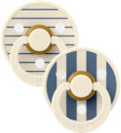 BIBS játszócumi - Studio PIN Colour natúr kaucsuk 6-18 hó acélkék mix 2 db - babamarket