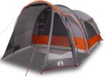 vidaXL 6 személyes szürke és narancssárga vízálló családi sátor 500 x 305 x 200/205 cm 13.65 kg (94733)