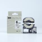 Compatibil Epson LTS6KW, 6mm x 5m, text negru / fundal alb, banda compatibila (LTS6KW)