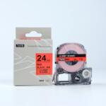 Compatibil Epson LTS24RW, 24mm x 5m, text rosu / fundal alb, banda compatibila (LTS24RW)