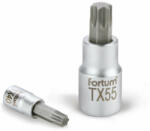 Fortum bitdugófej, torx, 1/2", 61CrV5/S2, mattkróm; TX50, 55mm FORTUM