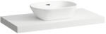 Laufen LANI Mosdótartó lap, 100 cm, kivágással középen, 65 mm vastag, 2 tartókonzollal, Matt Fehér H4046611122601 (H4046611122601)