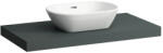 Laufen LANI Mosdótartó lap, 100 cm, kivágással középen, 65 mm vastag, 2 tartókonzollal, Traffic Szürke H4046611122661 (H4046611122661)