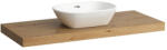 Laufen LANI Mosdótartó lap, 120 cm, kivágással középen, 65 mm vastag, 2 tartókonzollal, Vad Tölgy H4046711122671 (H4046711122671)