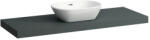 Laufen LANI Mosdótartó lap, 140 cm, kivágással középen, 65 mm vastag, 3 tartókonzollal, Traffic Szürke H4046811122661 (H4046811122661)