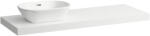 Laufen LANI Mosdótartó lap, 140 cm, kivágással bal oldalon, 65 mm vastag, 3 tartókonzollal, Matt Fehér H4046821122601 (H4046821122601)