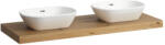 Laufen LANI Mosdótartó lap, 140 cm, kivágással jobb és bal oldalon, 65 mm vastag, 3 tartókonzollal, Vad Tölgy H4046841122671 (H4046841122671)
