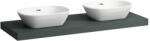 Laufen LANI Mosdótartó lap, 160 cm, kivágással középen, 65 mm vastag, 3 tartókonzollal, Traffic Szürke H4046911122661 (H4046911122661)