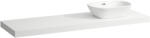 Laufen LANI Mosdótartó lap, 160 cm, kivágással jobb oldalon, 65 mm vastag, 3 tartókonzollal, Matt Fehér H4046931122601 (H4046931122601)