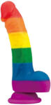 Lovetoy Prider - dildo realist din silicon - 19 cm - curcubeu (6970260908221) Dildo