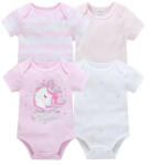 Foxy Baby Rövid ujjú pamut body szett (4db-os) ( 74 ) - Unikornis és csillagok - babylion