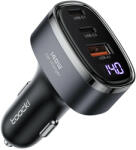 Toocki 2db USB C + USB A autós töltő 140W adapter (TCCAC-TT0H) (TCCAC-TT0H)