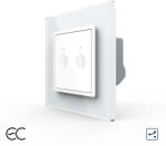 LIVOLO Intrerupator Dublu Cap Scara / Cruce cu Touch LIVOLO cu Rama din Sticla - Protocol Zigbee EC
