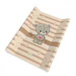  Babastar merev pelenkázó lap 50*80 cm - Drapp szivecskés maci - babyshopkaposvar