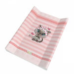  Babastar merev pelenkázó lap 50*80 cm - Rózsaszín cica pillangóval