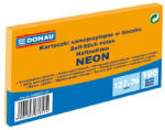 DONAU Öntapadós jegyzettömb DONAU 76x127 mm 100 lap neon narancssárga (U7588011-12) - papir-bolt