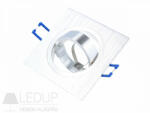 GMLedline LEDOM Downlight alu. square silver brushed adjustable (LL-240669)