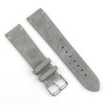 BSTRAP Suede Leather szíj Garmin Vivoactive 5, gray
