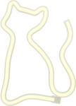  Fehér Cat Neon LED felirat 17 x 2 x 23, 5 cm - graffistore